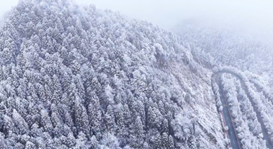 雪后井冈山:银装素裹 天地一白